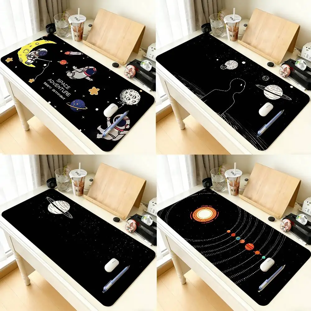 

Cartoon Planet Solar System Mouse Pad Computer Mat Deskpad Laptop Keyboard Mat Office Large Landscape Mousepad