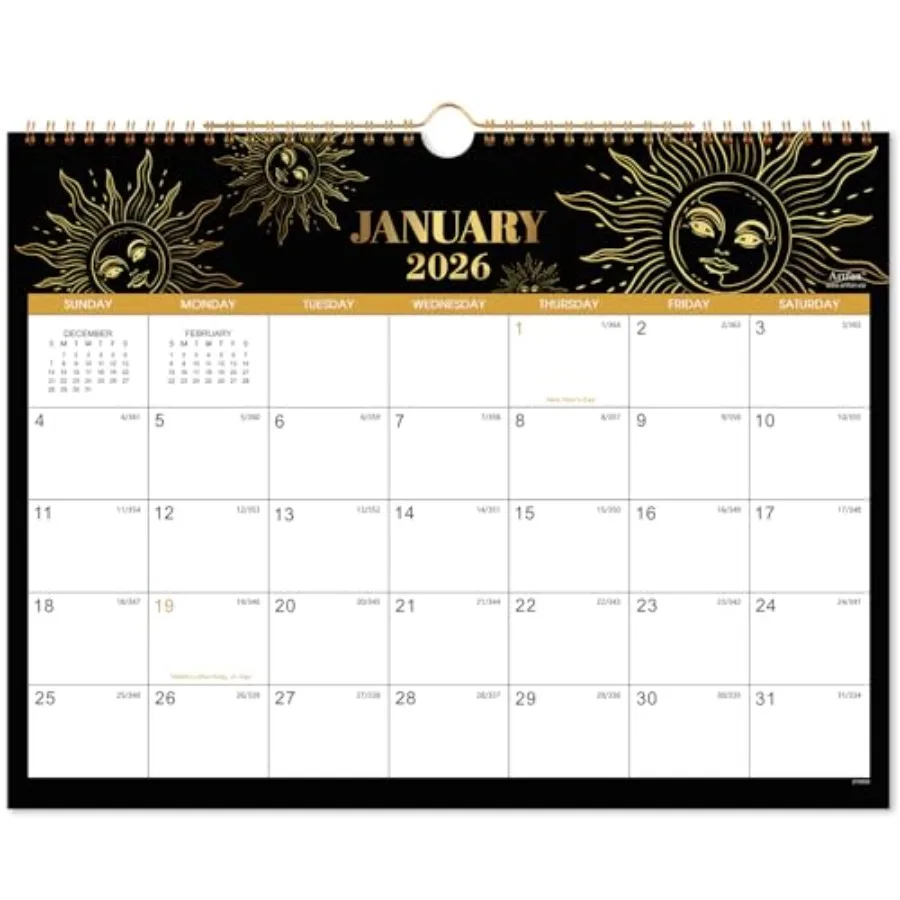 2026 Calendar 2026 Wall Calendar Jan 2026 Dec 2026 15" x 11.5" Wall Calendar 2026 12 Monthly Calendar with Twinwire Binding + T