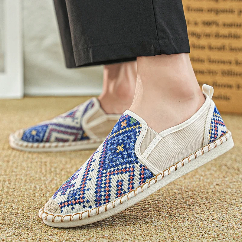 Fashion Men's Loafers Shoes 2024 Summer Breathable Flats Shoes Man Comfortable Slip-On Casual Shoes for Men zapatos para hombres