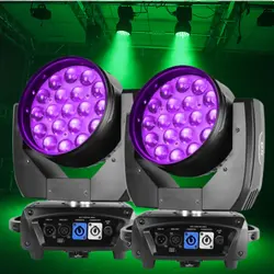 Stage LED Beam+Wash Moving Head Light DXM 19x15W RGBW Zoom Lighting for DJ Disco Bar Party Halloween Stage Lighting Equipment