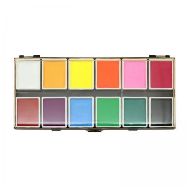 Face Paint Palette Water Activated Multicolor Makeup Kit Professional Washable for Kids Party Festival Stage