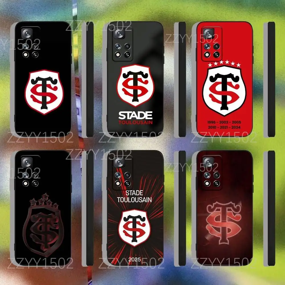 

Stade-Toulousain Rugby French For Samsung S25,S24,Ultra,S20,S30,Plus,S22,S23,Ultra,Plus,5G Black Silicone Soft Case