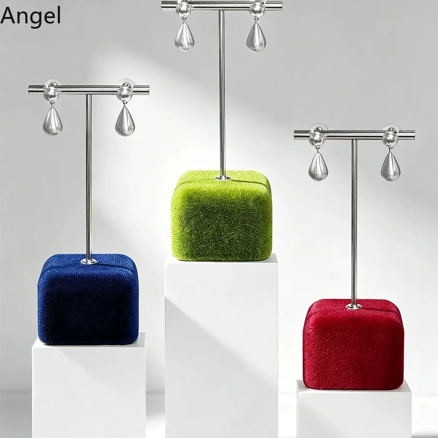

High-End Velvet Earring Display Stand, Stud Earring Holder Rack, Jewelry Photography Prop & Counter Showcase Organizer