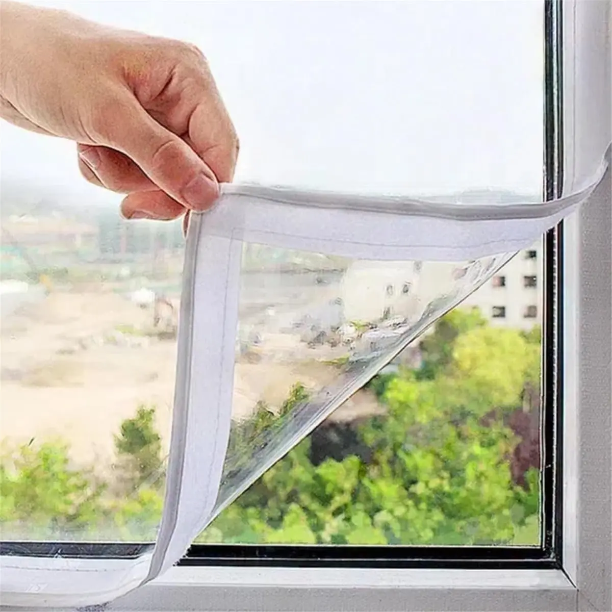 2026 Trend Reusable Window Insulator Kit, 47x63 Inch, 180μm Clear Film, Easy Ventilation, Adjustable Seal
