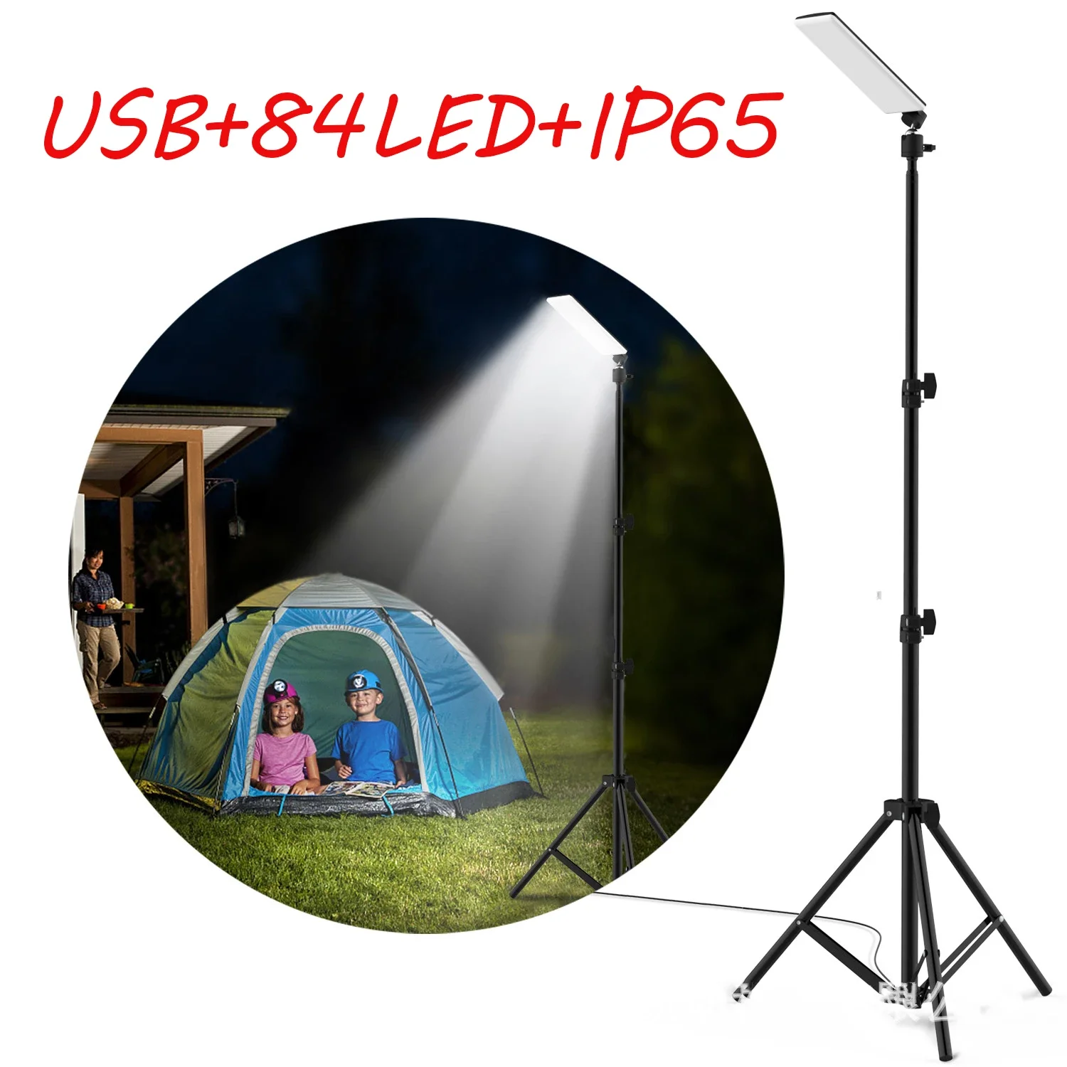 Adjustable 84Pcs LED USB Powered Lamp With Tripods LED Light 2m Cable for Outdoor Camping Picnic Home Live Stream Video Photos