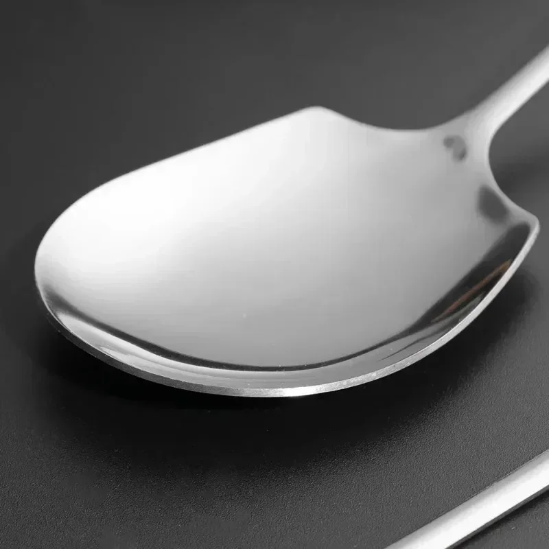 Larg Spoon Long Handle Spoons Kitchen Dinner Dish Soup Rice Western Restaurant Bar Public Scoop Stainless Steel Round Head Ladle