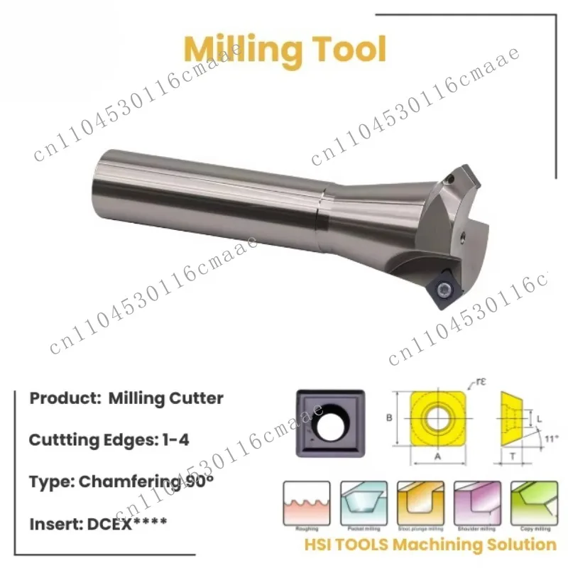 CNC Indexable Chamfer Mill B45 Series 45 Degree Countersink Tool for Hole Deburring with Square Insert