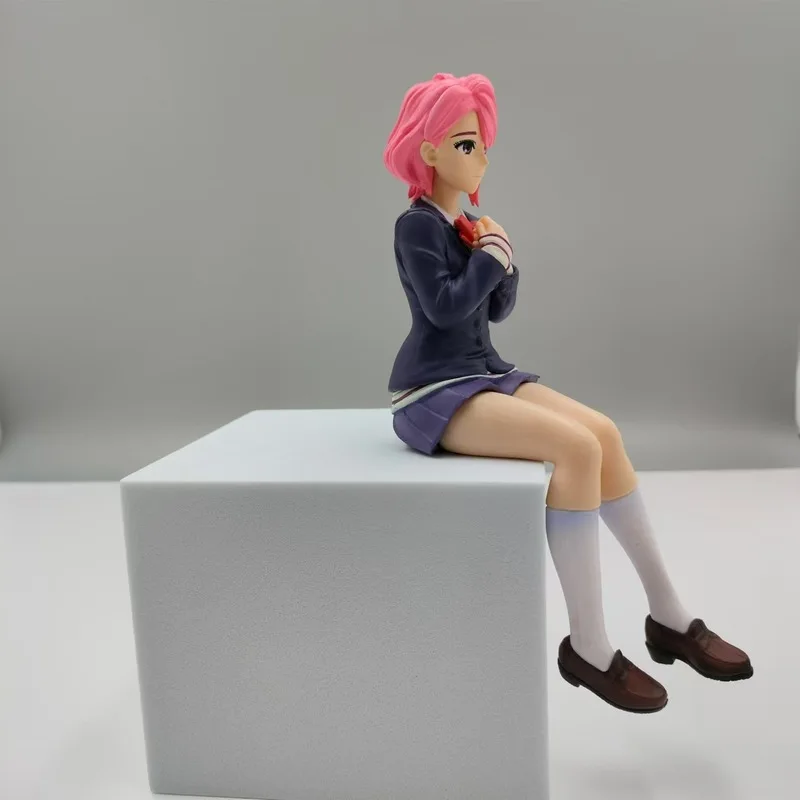 Anime dan da dan ayase momo 15cm figura-boneca humanóide proporcional feminina segurando flores ornamento pvc modelo colecionável brinquedo