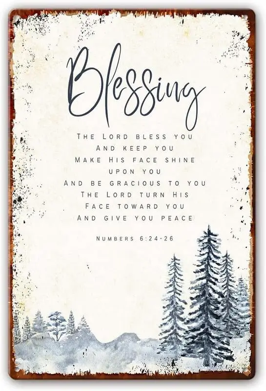 May The Lord Bless You And Keep Printable,Numbers 6:24-26 Metal Tin Sign Bible Verses Wall Decor Scripture Art Blessings Paintin