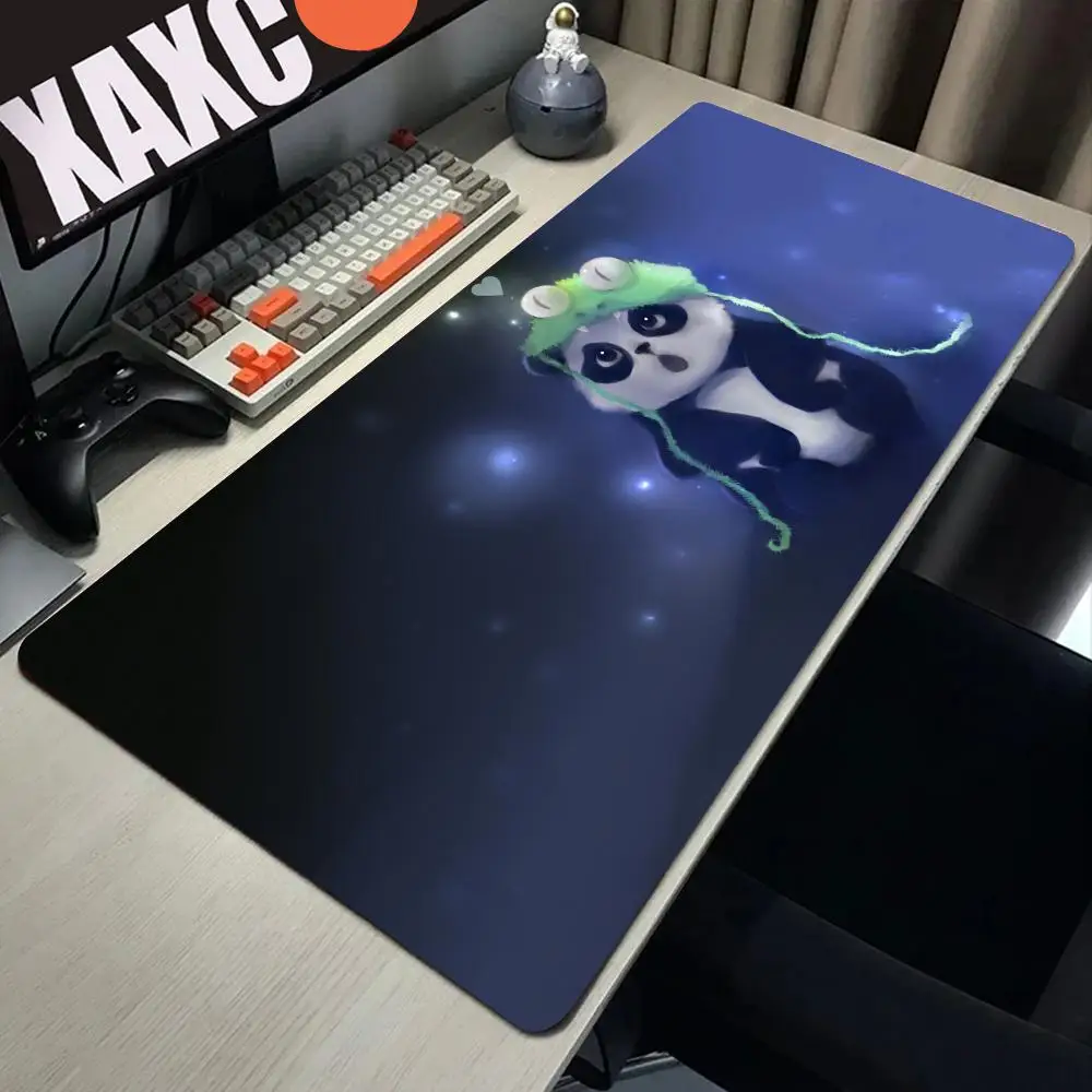 HYBXAXC Cute Animal Panda Large Mouse Pad PC Computer Game MousePads Desk Keyboard Mats Rubber Anti-slip Mouse Mice Mat 40x90CM
