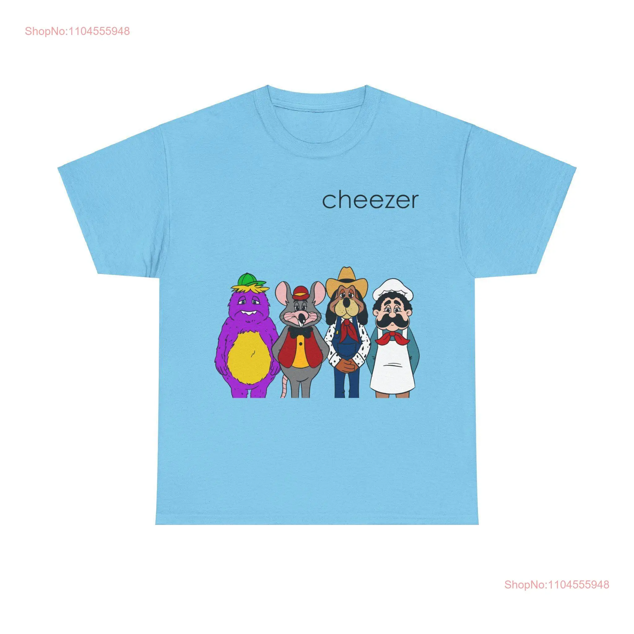 Cheezer Chuck E Cheese Weezer Parody T Shirt long or short sleeves