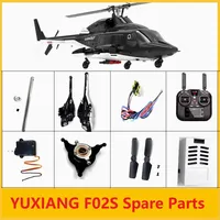Spare Parts List For YUXIANG F02S Airwolf RC Helicopter Accessories Main Blade Shaft Shell Motor Linkage Servo Landing Gear Etc