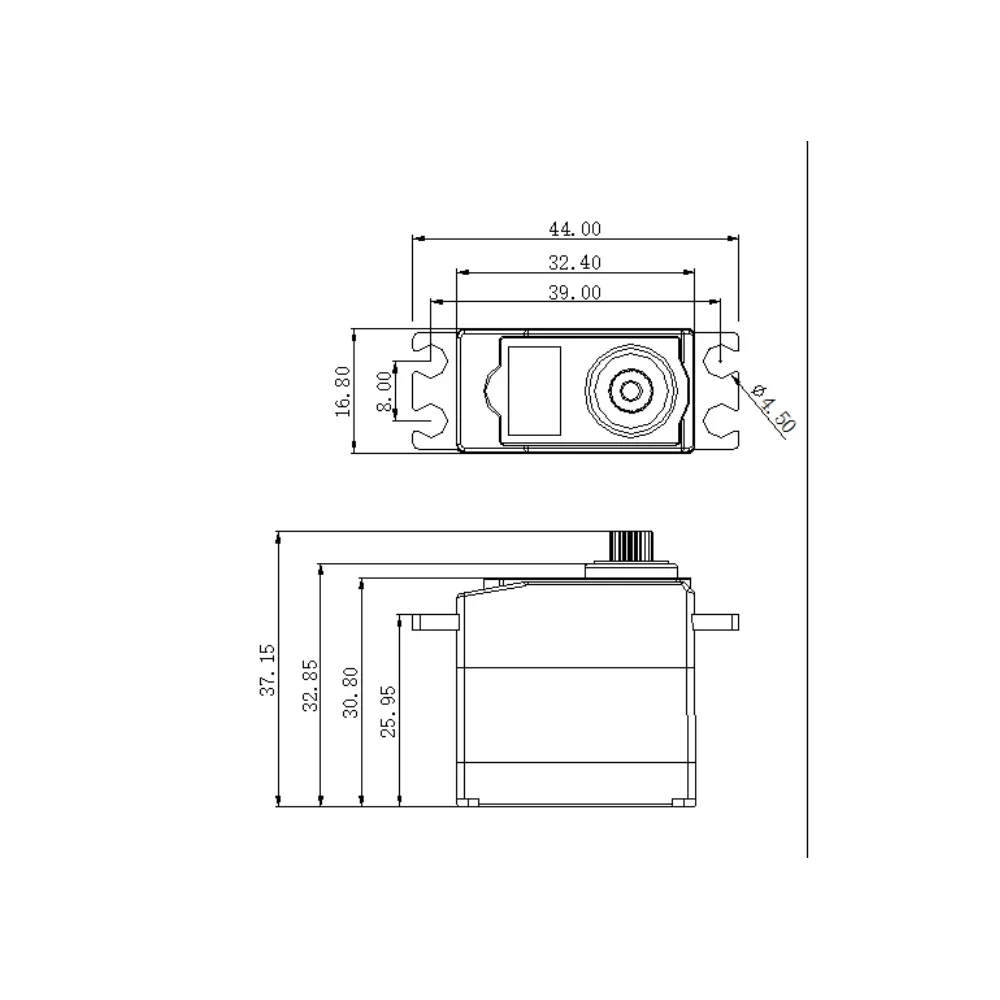 JX IP67 À Prova D 'Água PDI-HV2305HB Alta Tensão 7.4V Alto Torque Metal Gear Digital RC Servo 7.5kg.cm para 1/10 RC Car Boat Robot