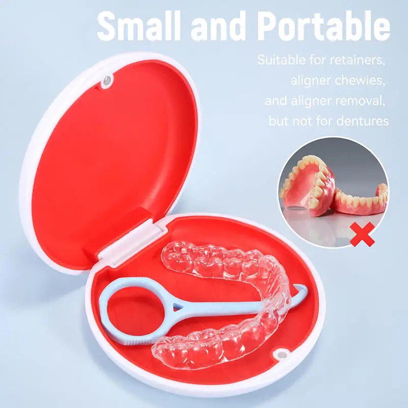 

Braces Orthodontic Case Dental Retainer Box Case Magnetic Aligner Mouth Guard Container For Teeth Travel False Denture Boxes
