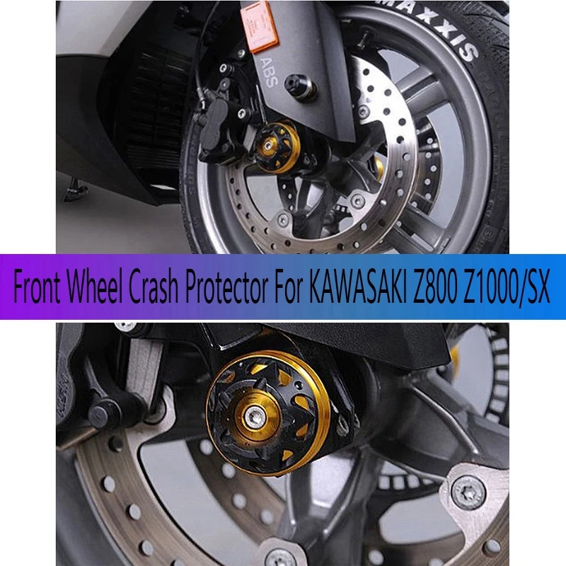 Motorcycle Front Wheel Fork Axle Slider Cap Crash Protector for KAWASAKI Z800 Z1000/SX Black