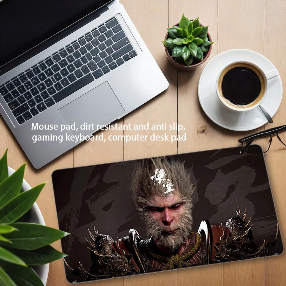 For Black Myth WuKong Big Mice Mat Non-Slip Rubber Base Large Computer Laptop Gamer Pad Keyboard Mouse Pad PC Gaming Accessories