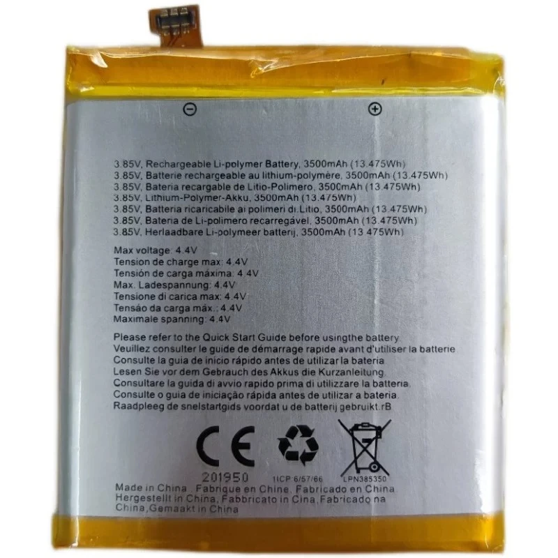 LPN385350 3.85V 3500mAh 13.475Wh Replacement Li-Polymer Battery for Crosscall Trekker X3 Action X3 Core X3 Mobile Phone Battery