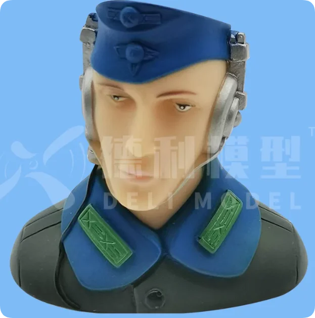 1/6 Scale Pilot Head Bust Figure 1/7 RC Airplane Pilot Doll Plastic Action Figure Model Toy for FPV Multirotor  fixwing