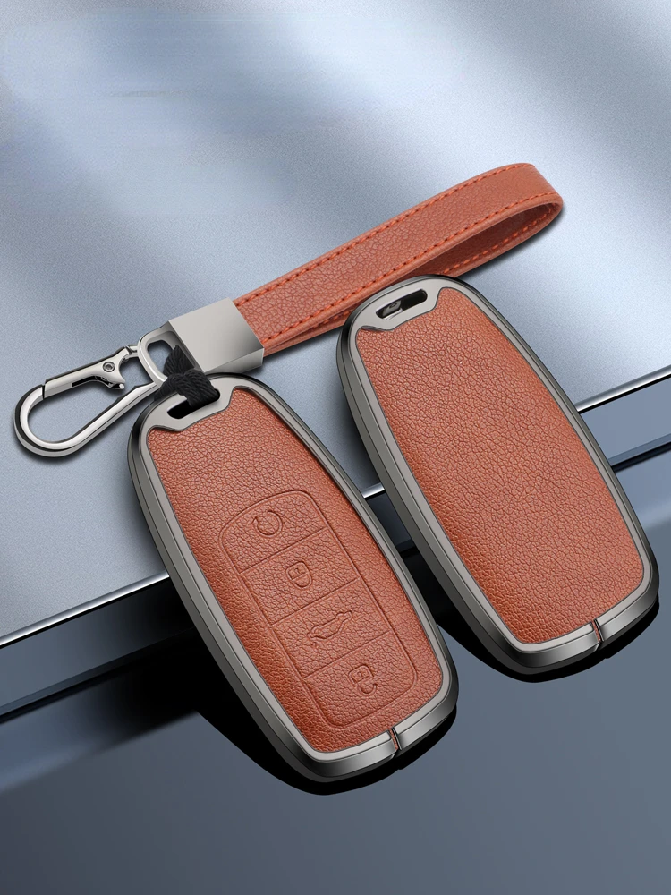 Suitable For Chery  TIGGO 7 PRO MAX  2023 Zinc Alloy + Leather Car Remote Key Case Cover Anti Scratch and Wear-resistant