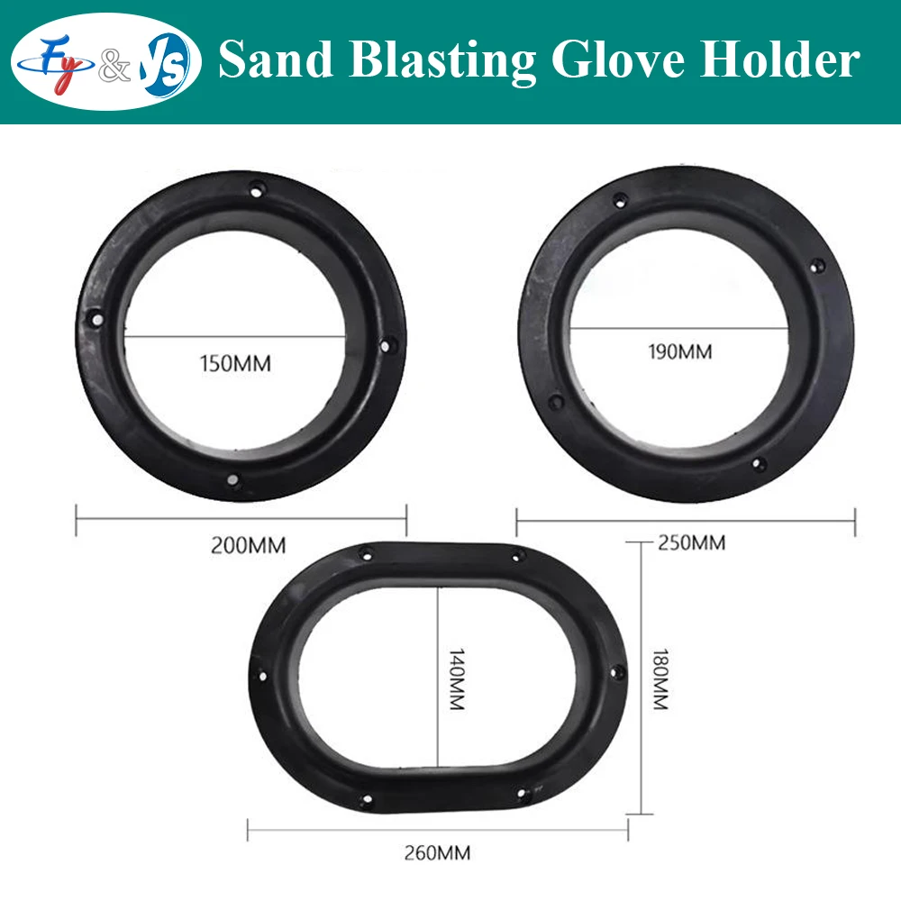 Sandblasting Glove Holders  Box Type High-pressure Sandblasting Machine Accessories ABS Sandblasting Glove Clamp Fixing Ring