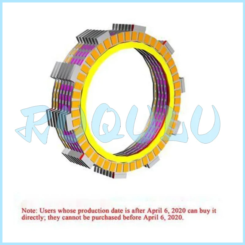 Sliding Clutch Friction Plate (7 Outer Diameter 125 Thick 3 Claws 10) Sub Assembly 1050754-023000 For Zontes