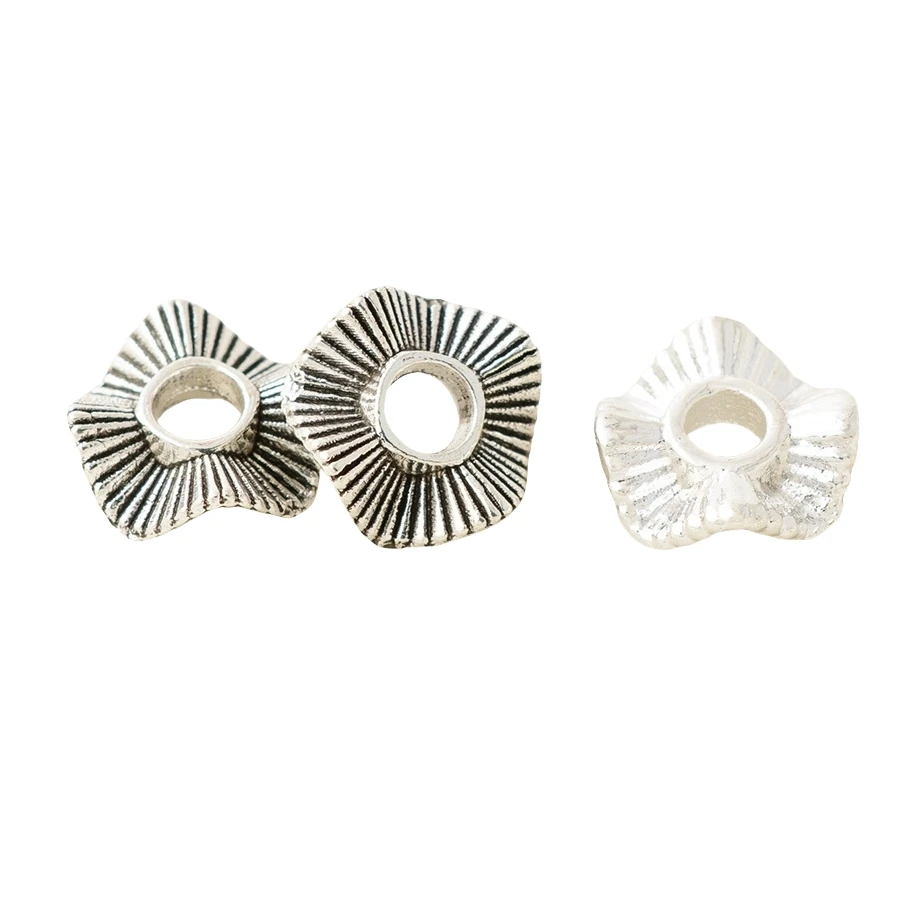 BoYuTe (100 Pieces/Lot) 6-8-10mm Alloy Spacer Beads Handmade Diy Jewelry Accessories Loose Beads