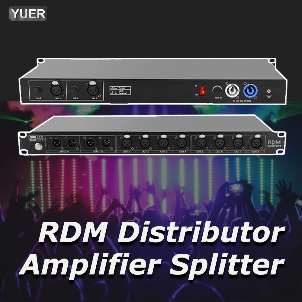 palco luz controlador distribuidor rdm dmx512 splitter amplificador de sinal de luz way distribuidor dmx equipamentos dj 01