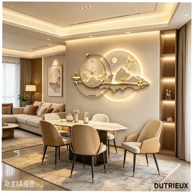 Cute Cheap Clock Wall Aesthetic Salon Save Space Metal Wall Art Silent Wall Watch Cartoon Horloge Murale Chinese Style Furniture