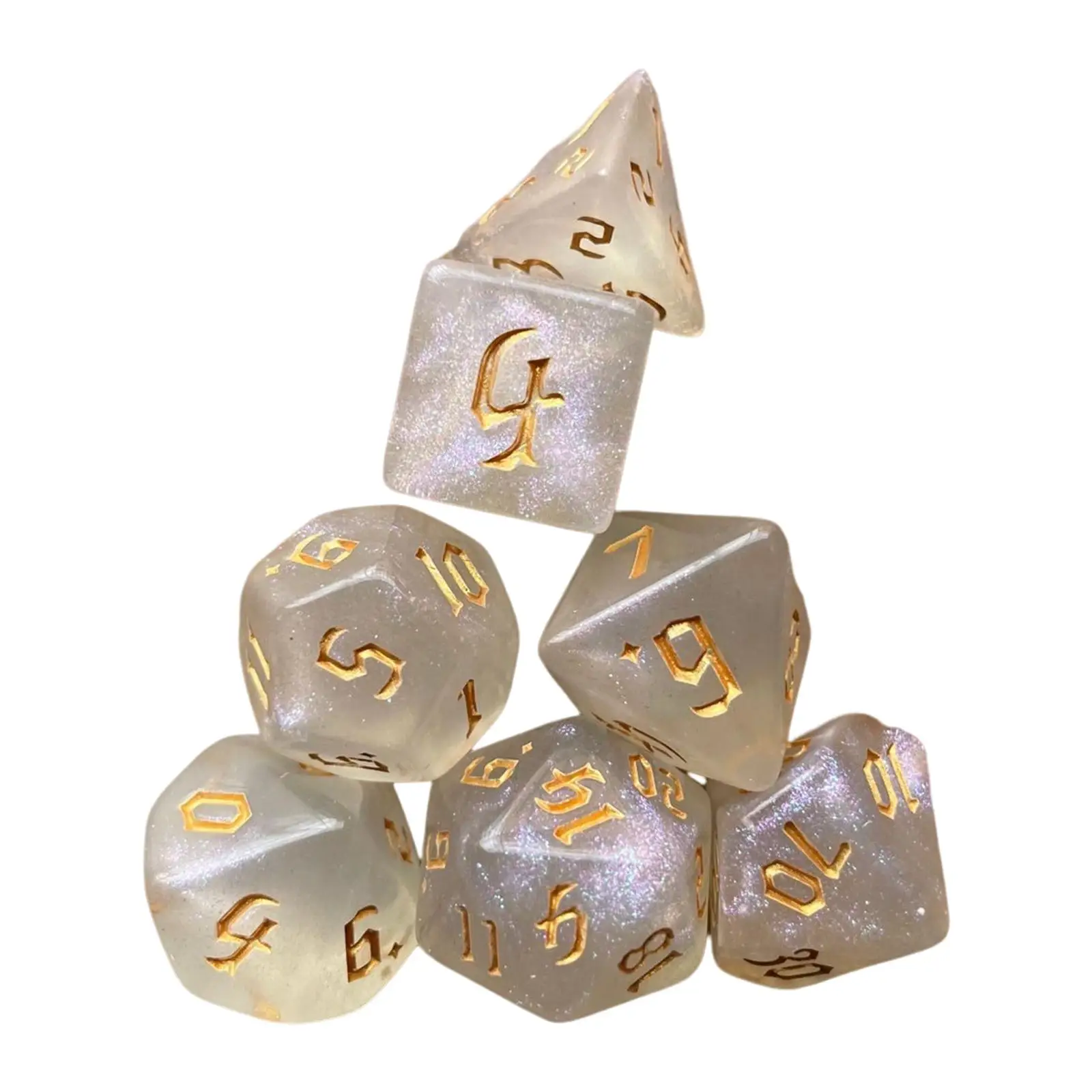 アクリル多面体ゲームダイスセットマルチカラーボードゲーム小道具卓上パズルゲーム数学教育用