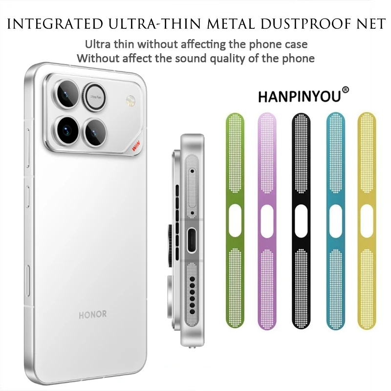 Metal Dustproof Net For Honor Win RT GT Pro Power Speaker Hole AntiDust Mesh Power2 Dust Plug Anti-Scratch Protect Sticker