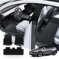 YZ TPE Car Floor Mats for Tesla Model Y Juniper 2025 Luggage Mat Set Four Seasons Waterproof Anti-slip Trunk Mat