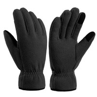 Touch screen protector warm gloves double polar fleece thickened cold men and women winter driving riding windproof sports runni