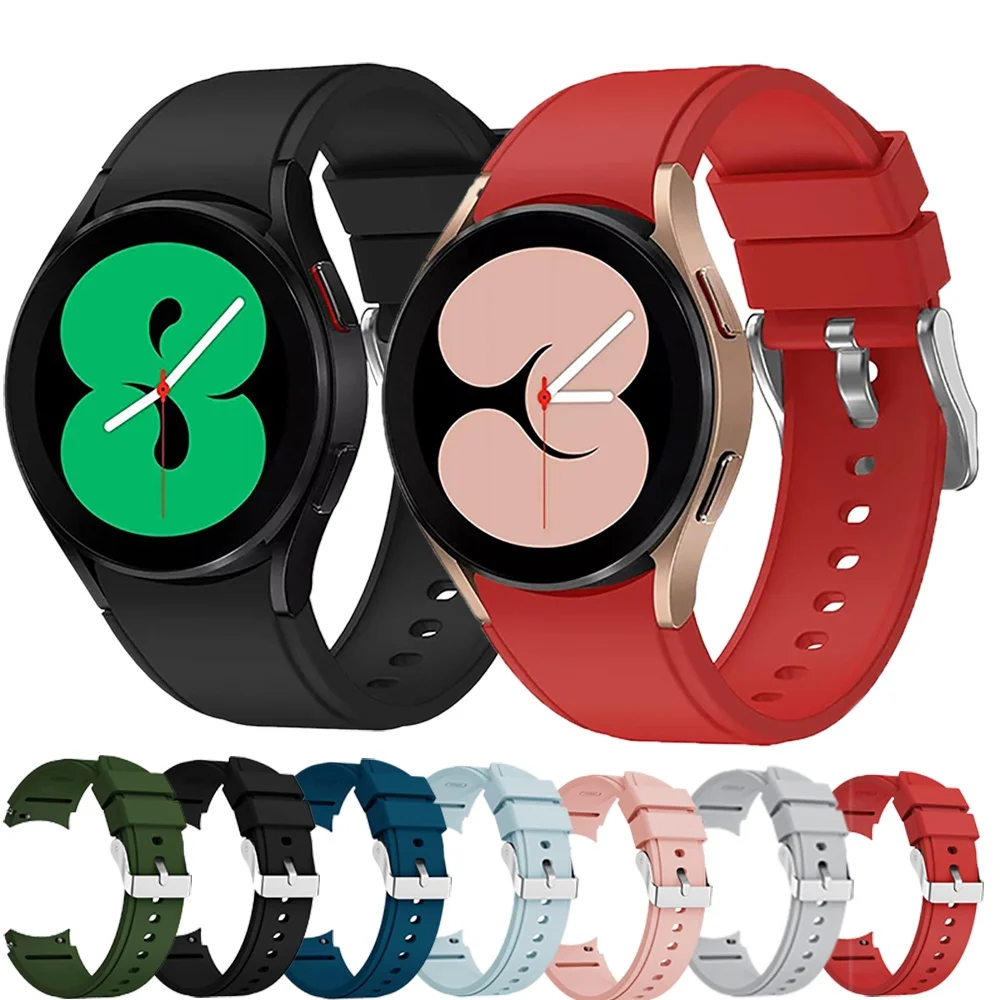 

Strap For Samsung Galaxy Watch 4 classic 46mm 42mm smartwatch Silicone Sport Bracelet Galaxy Watch4 44mm 40mm band