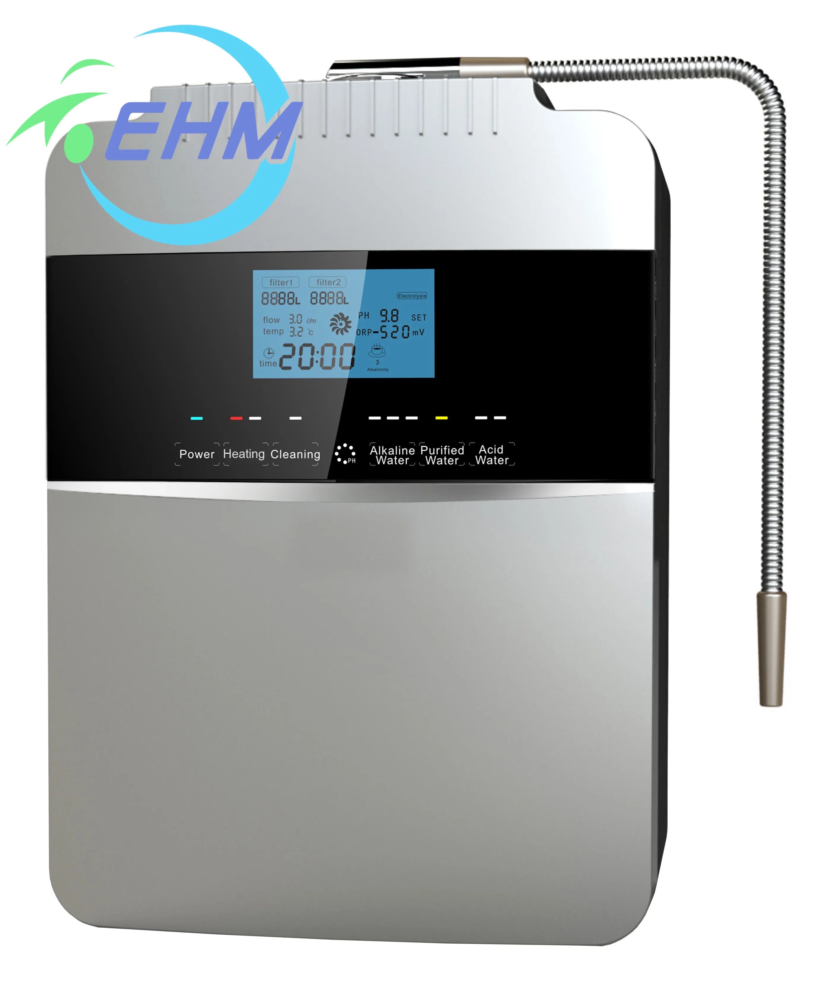 Instant hot function household water ionizer Kangen alkaline water maker PH2.5~11.2