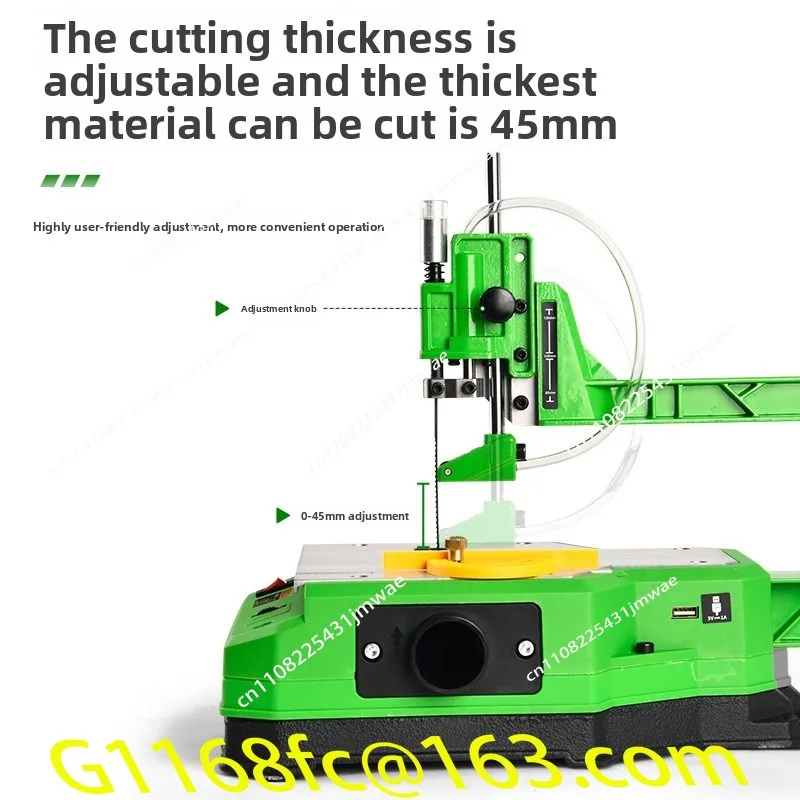 Small Household Wooden Board Hollow Woodworking Lithium Electric Wire Saw Cutting Machine