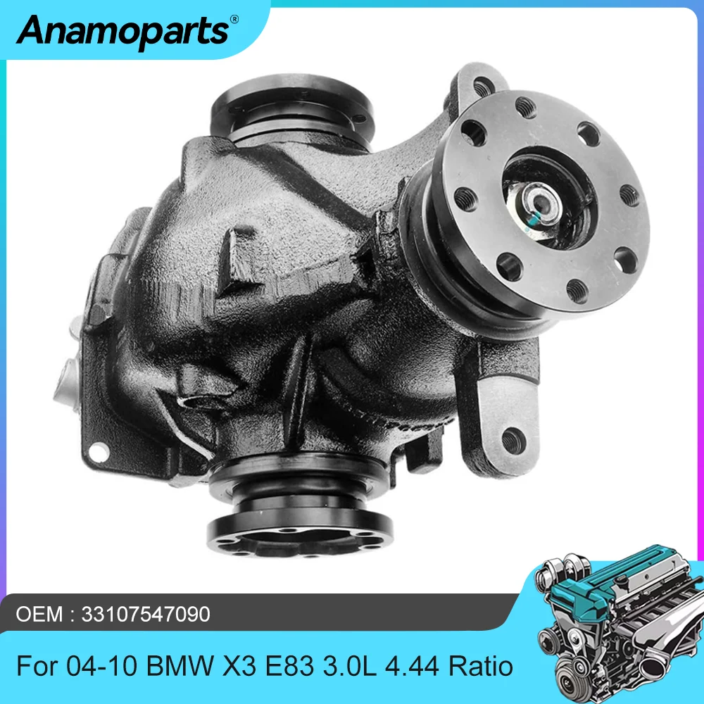 Rear Differential Assembly For 2004-2010 BMW X3 E83 3.0LXDrive28i XDrive30i 3.0i 3.0si 4.44 Ratio OEM 33107547090 33107547091