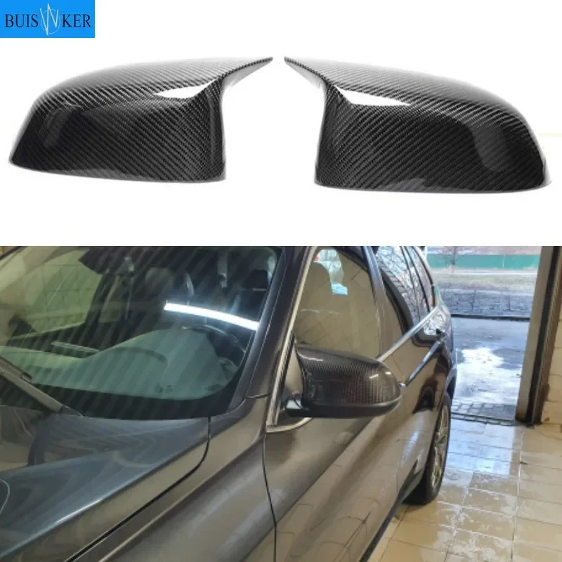 

2 Pcs Glossy Balck Cover Auto Rearview Mirror Cap Covers Blind Spot Mirror Fit for BMW 2014-2018 F15 X5 & F16 X6 F26 X4 F25 X3