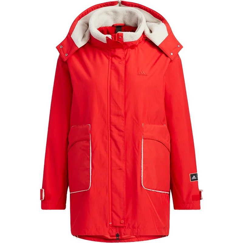 Giacca sportiva con cappuccio in pile da donna nuova primavera originale Adidas HZ2995