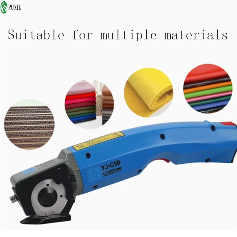 YJ-C50 Wireless Cutting Machine, 600 RPM 35W Cutting Machine, Cloth Leather Electric Scissors, 100-240V Sewing Tool