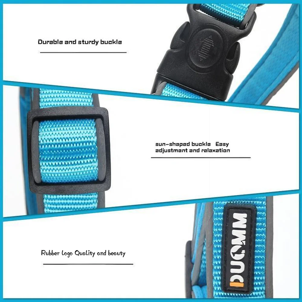 طوق سفر آمن للكلاب الأليفة مضاد للخسارة وياقة عاكسة ليلية قابلة للتعديل مناسبة للكلاب أو القطط الصغيرة والمتوسطة الحجم