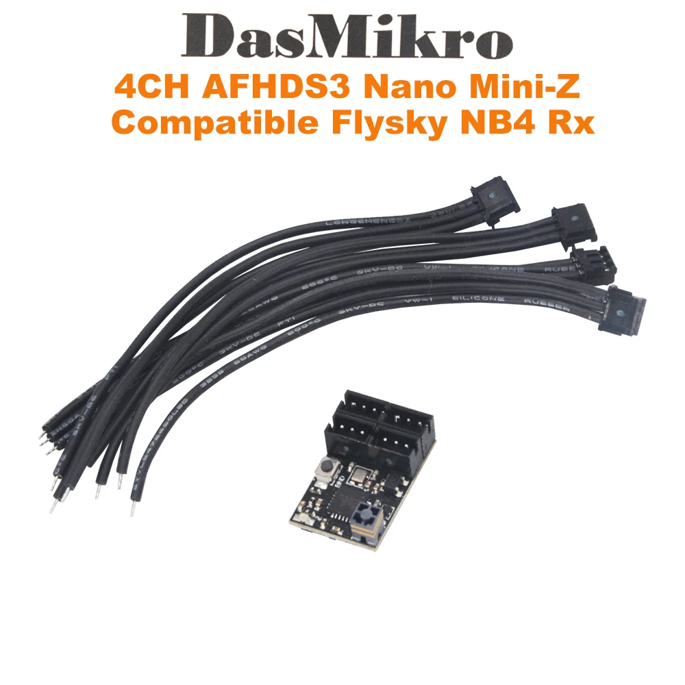 

DasMikro New 2.4GHz 4CH AFHDS3 Nano Receiver PWM Output With Tower antenna For Flysky Noble NB4 Transmitter