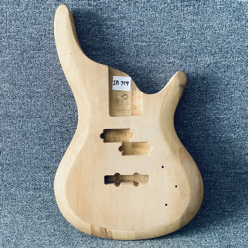 IB754 Custom Electric Bass Natural Solid Basswood 4 or 5 String PJB Bass Body Unfinished Version DIY Replace Bass Guitar Parts