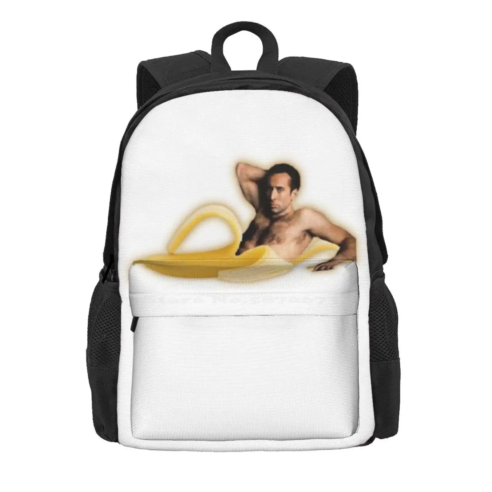 Nicholas Cage As A Banana - Nicolas Cage - Nick Cage - Nic Cage Hot Sale Schoolbag Backpack Fashion Bags Nick Cage Nic Cage