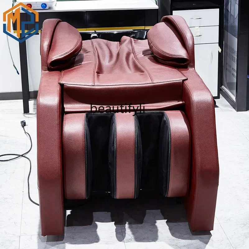 

zxqIntelligent electric massage shampoo bed barber shop special hair bed lying flat head treatment bed