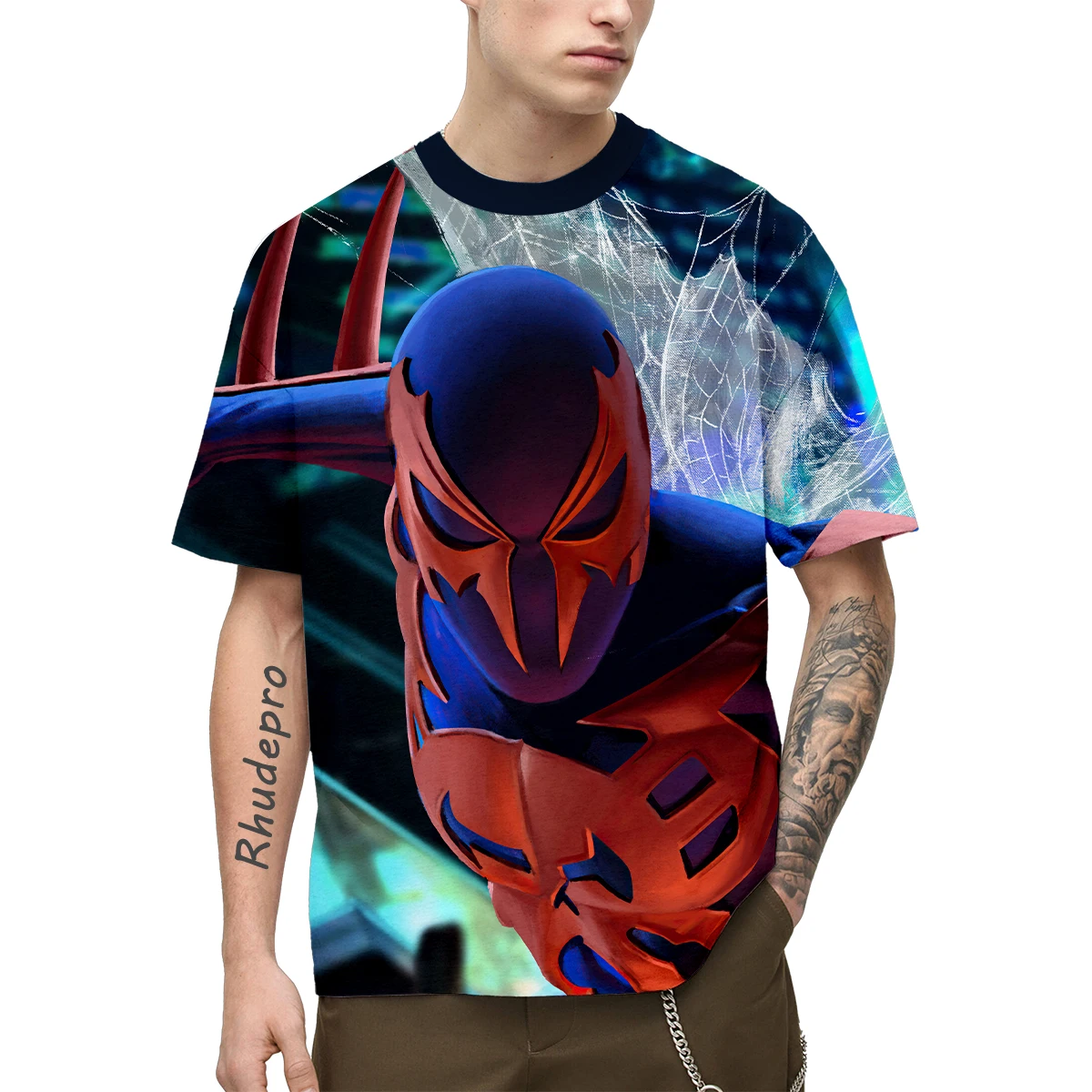 Miniso T-Shirt Iron Man Cartoon Anime 3D Print Streetwear uomo donna Casual Fashion maglietta oversize bambini ragazzi ragazza Tees top