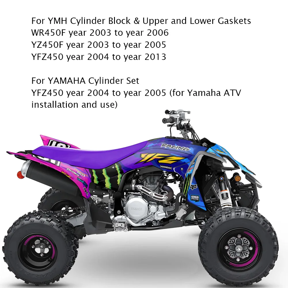 Cylinder Top End Rebuild Kit 95mm STD For Yamaha WR450F YZ450F ATV YFZ450 ATV UTV Spare Parts