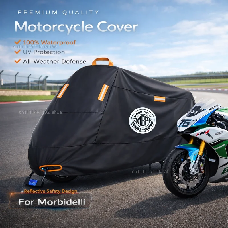 

For Morbidelli 1002 502 Motorcycle Cover Waterproof Heavy Duty Polyester Tarpaulin UV Protective Outdoor Rain Dust Sun Protector