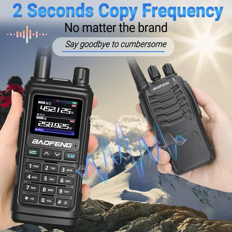 Baofeng UV 17 Pro GPS Air Band Sześć Pasm Walkie Talkie Bezprzewodowe Kopiowanie Częstotliwości Daleki Zasięg UV 5R UV K5 Radiotelefon Dwukierunkowy do Polowania