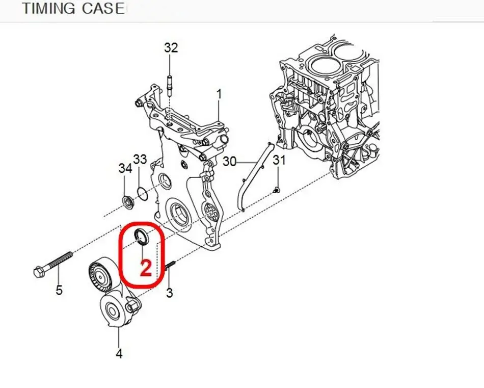 #1739970246 Crankshaft FRONT Sealing  for Ssangyong TIVOLI,KORANDO G16F,D16F,G15D