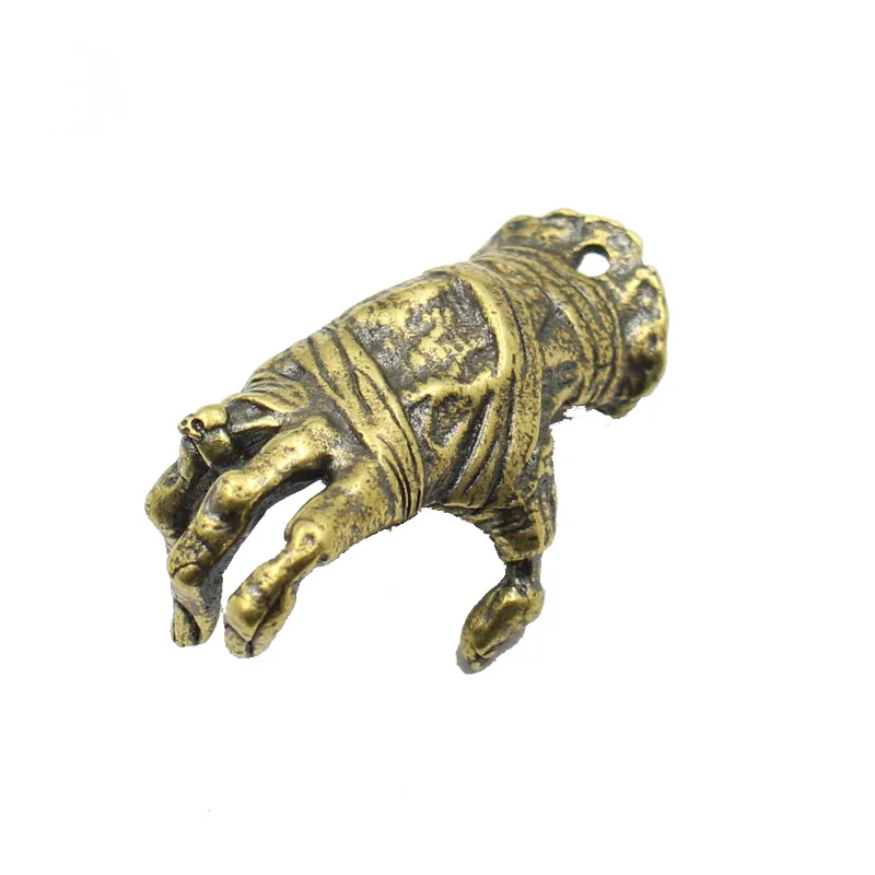 Brass Punk Pendants Devil Hands Figures Metal Car Key Chain Hanging Jewelry Vintage Skull Skeleton Palm model